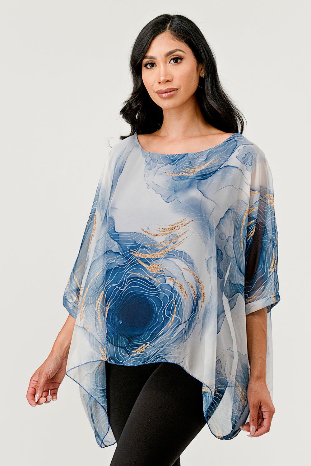 Raw Moda Italian Abstract Fodera Top Top Raw Moda