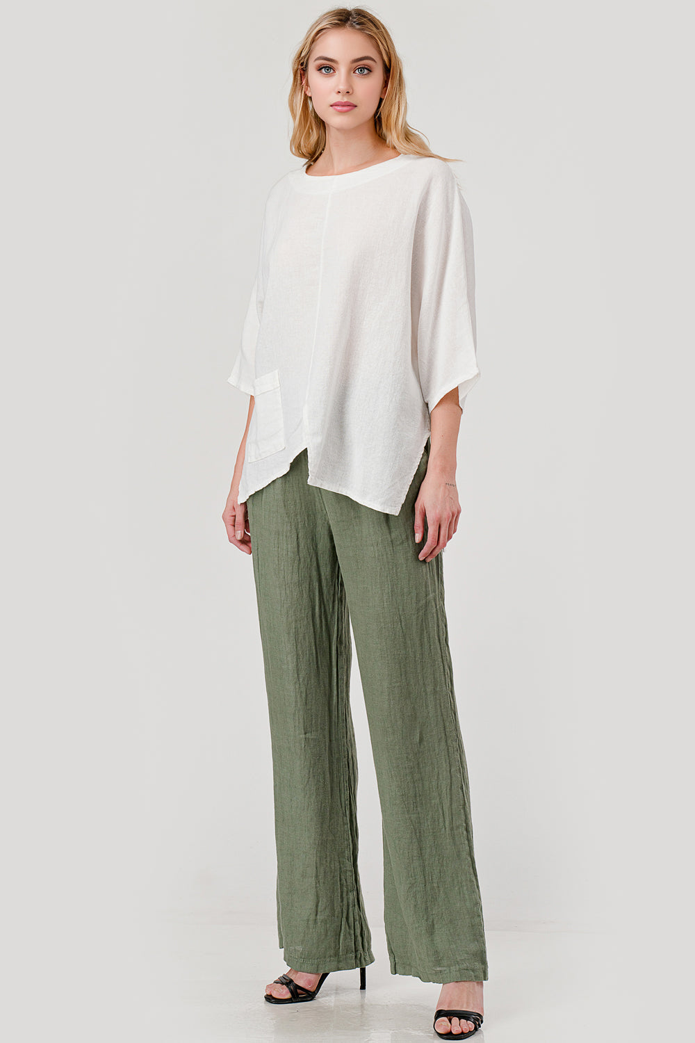 Tala Linen Top W single Pocket - Raw Moda
