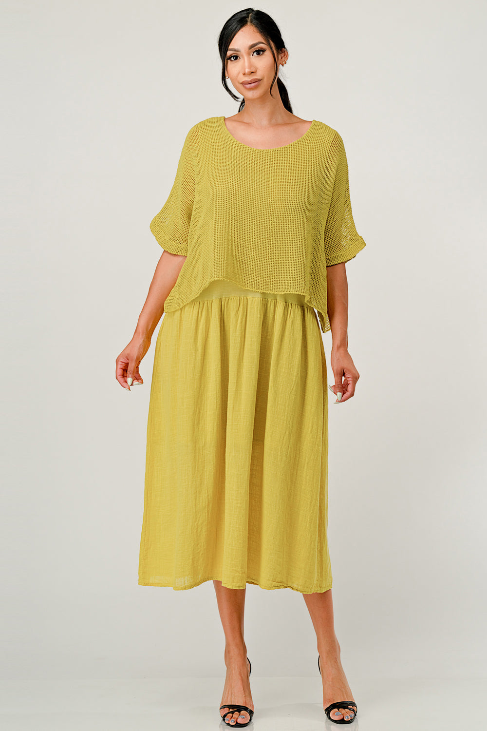 Raw Moda Italian Top Bottom Cotton Dress Dress Raw Moda