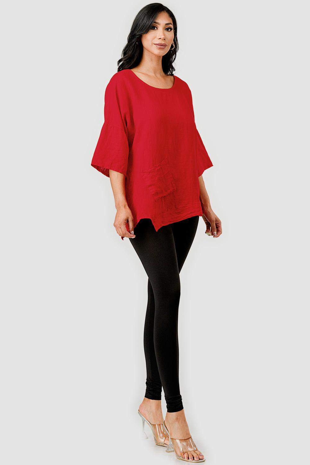 Tala Linen Top W single Pocket - Raw Moda