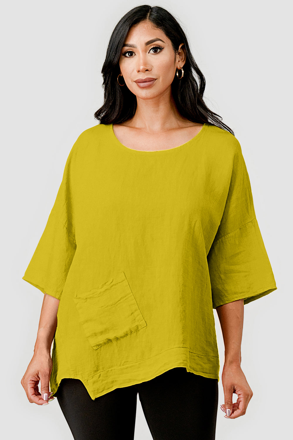 Tala Linen Top W single Pocket - Raw Moda