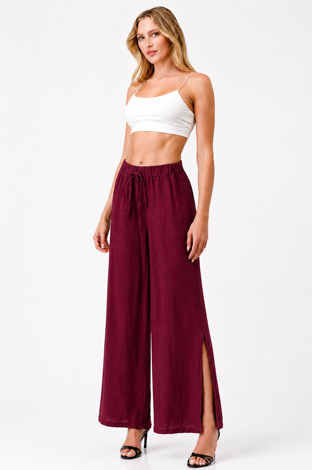 Italian Linen Tie Bottom Pants