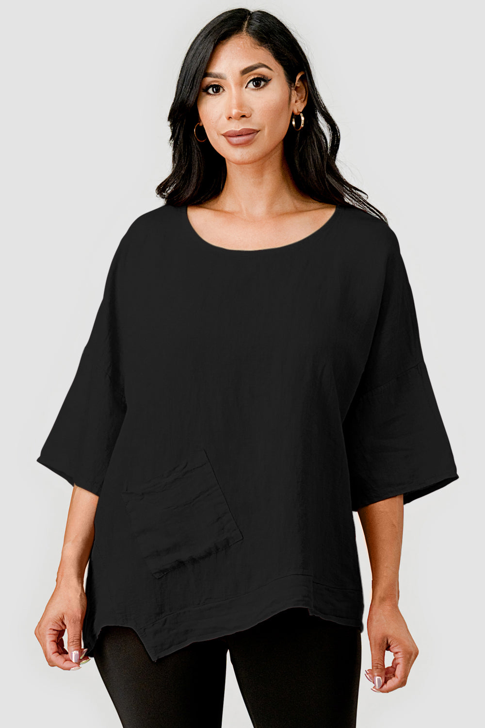 Tala Linen Top W single Pocket - Raw Moda