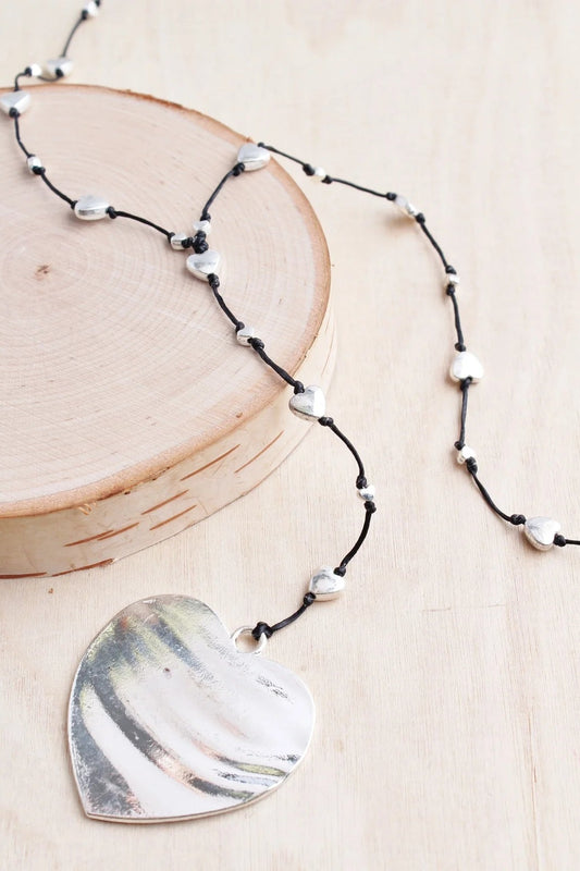 Raw Moda Solid Heart Alloy Necklace - Raw Moda