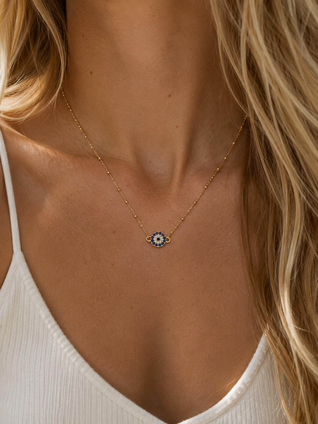 Evil Eye Round Necklace