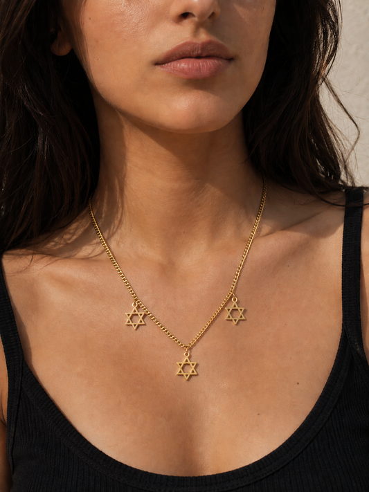 Star David Classic Trio Necklace