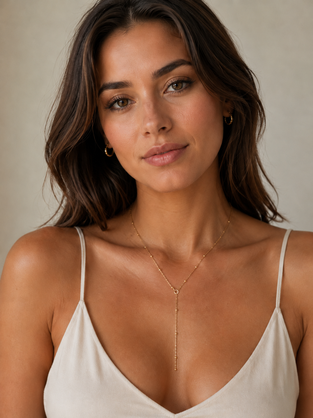Lariat Ball Chain Necklace