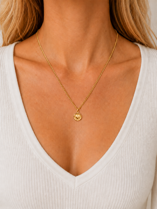 Heart Plate Necklace