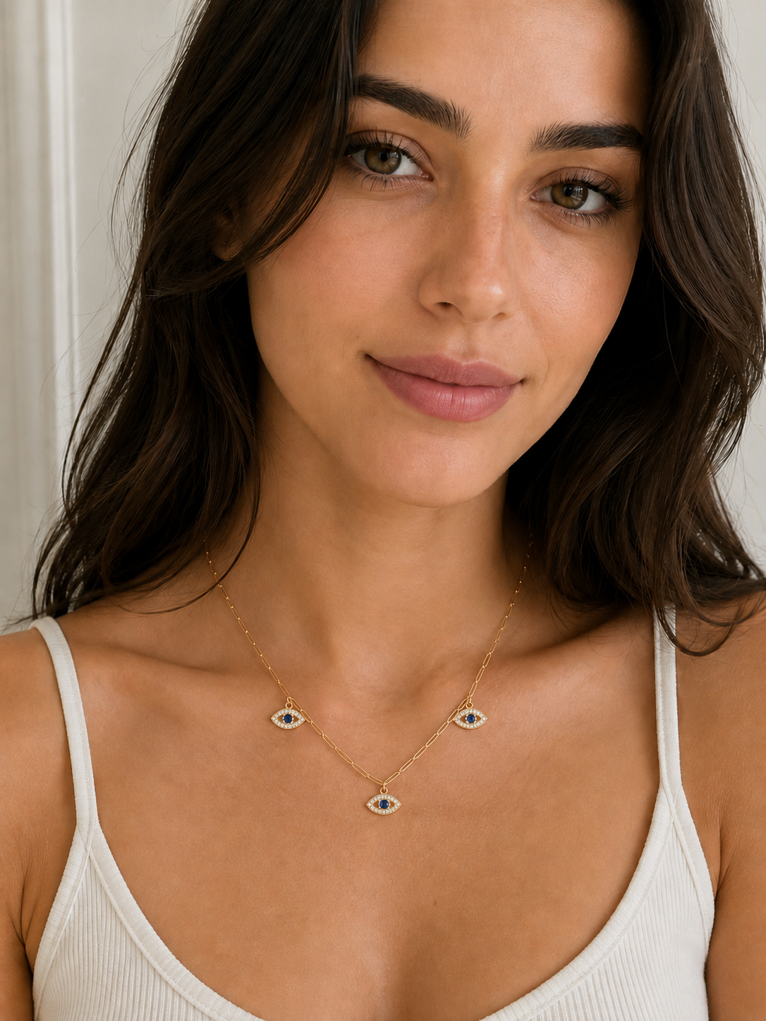 Evil Eye Trio Necklace