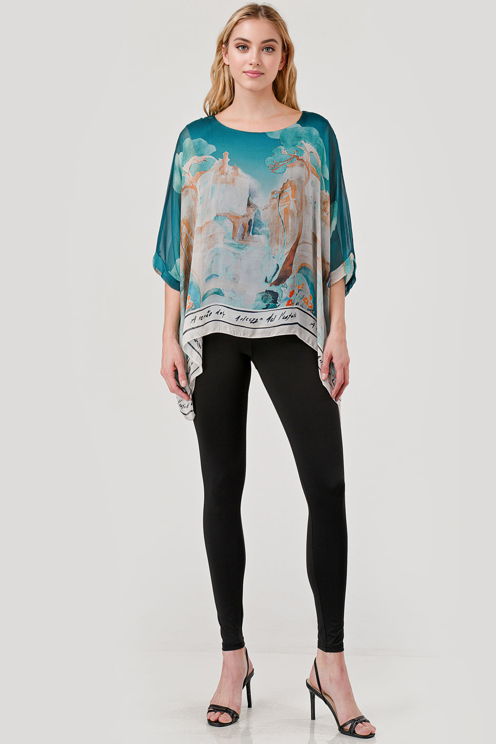 Raw Mode Love Tree Silk Top