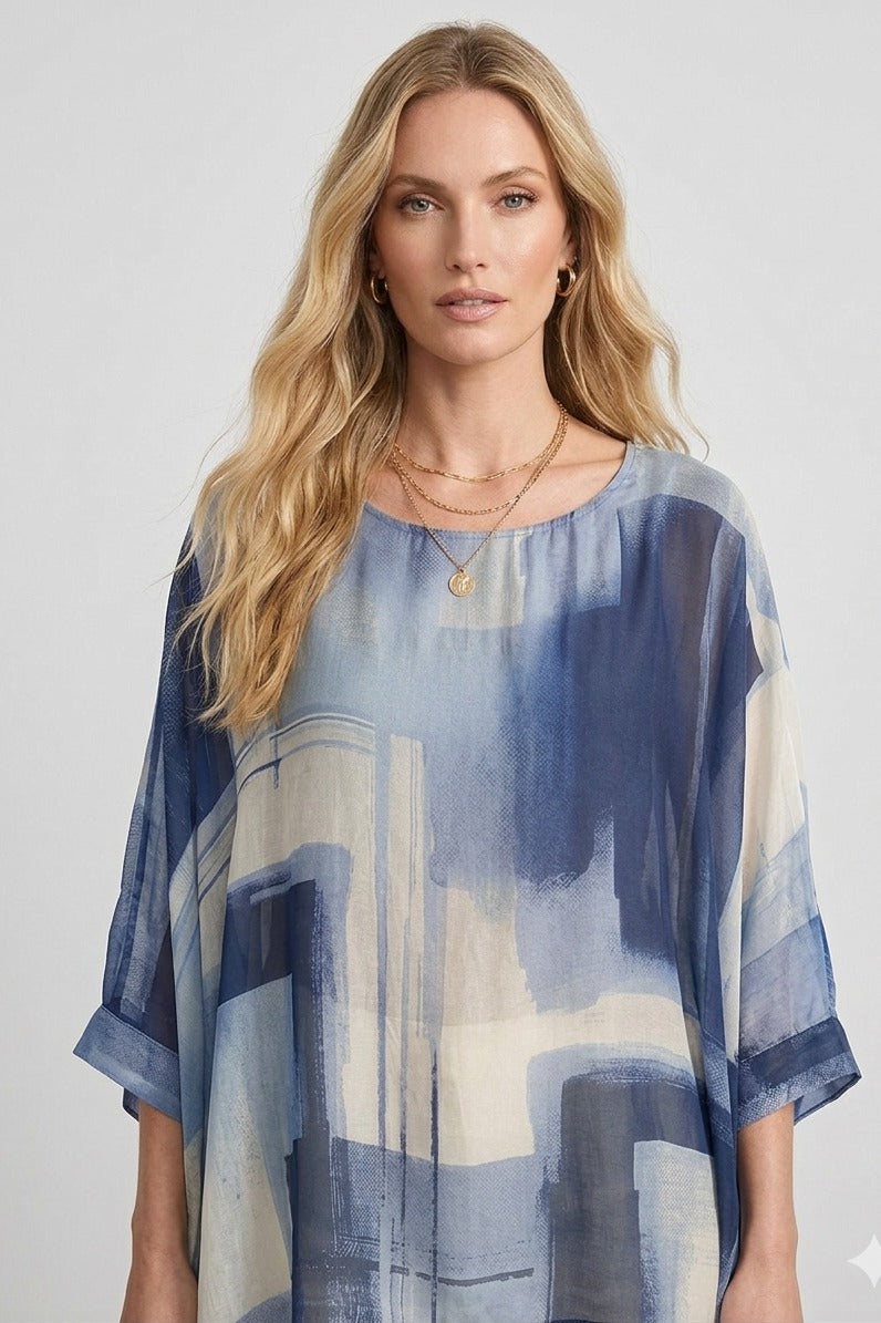Ls Piottura Italian Silk Top | Raw Moda
