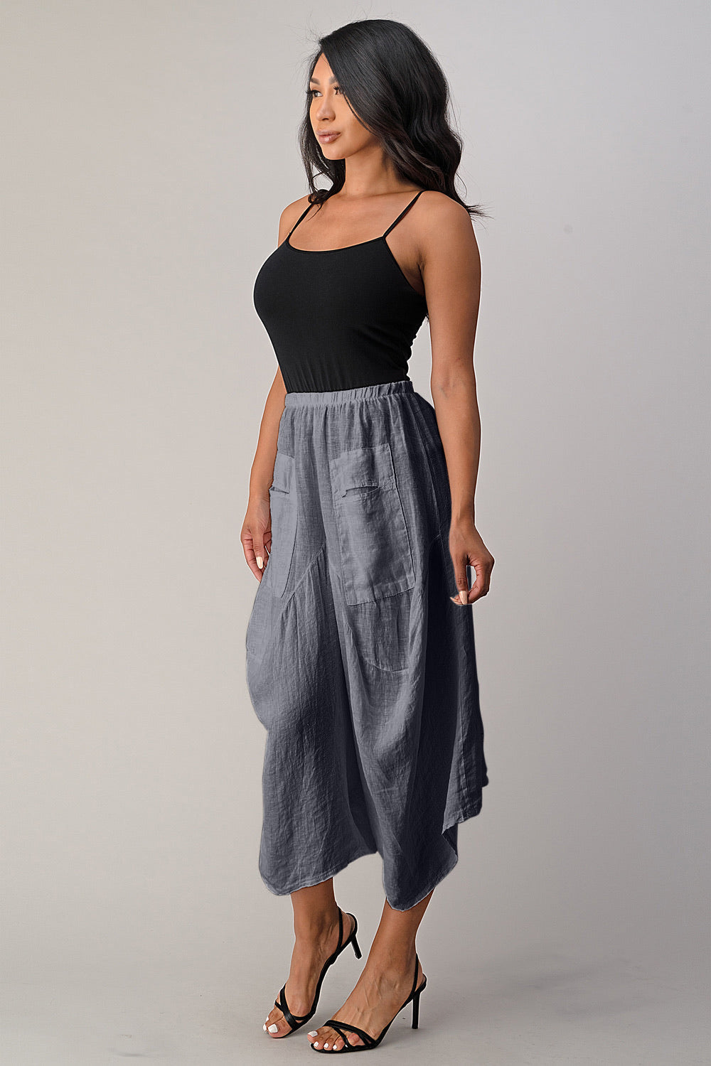 Raw Moda Italian Linen Pants Skirt - Raw Moda