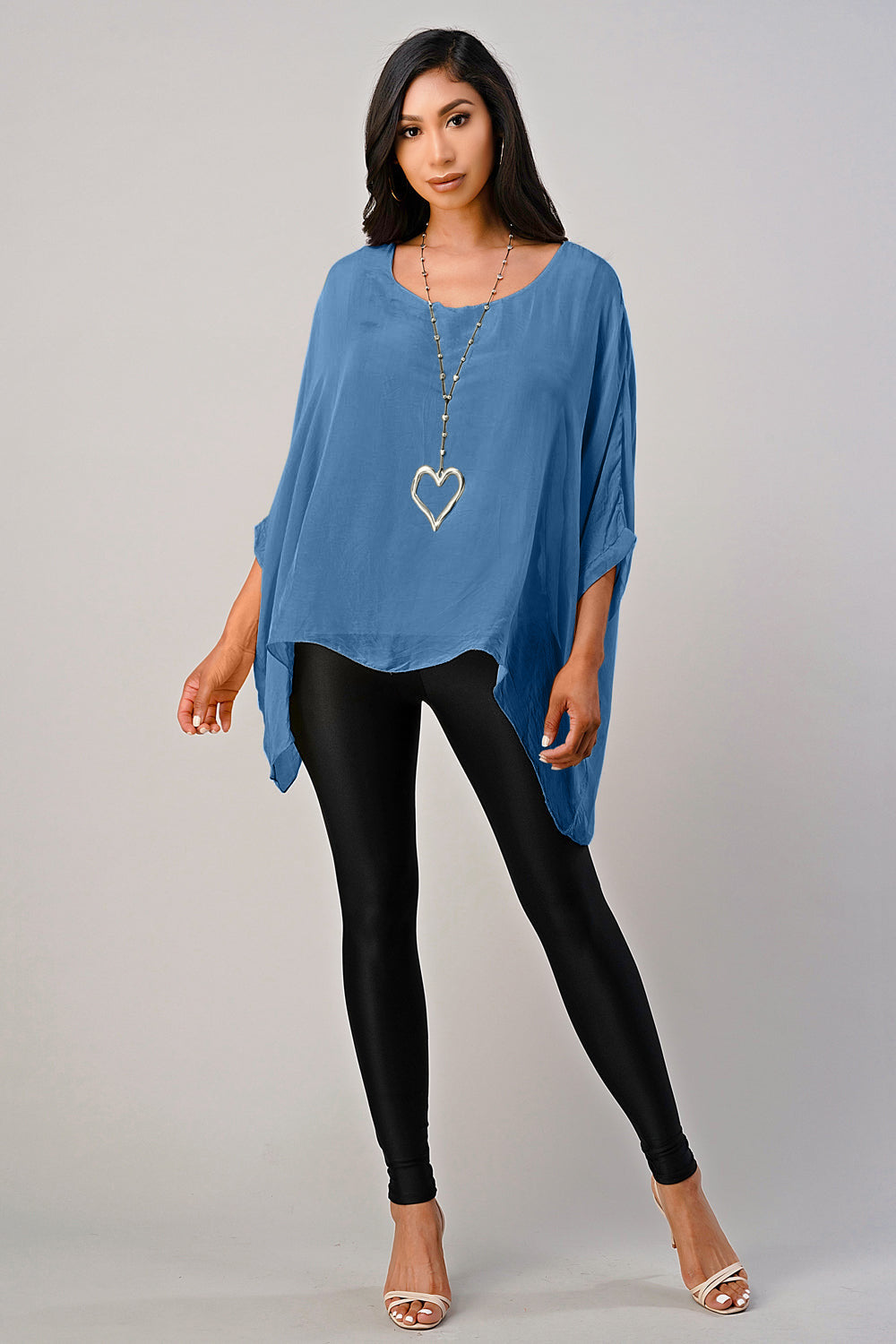 Italian Plain Silky Raw Moda Top Waterfall Sides - Raw Moda