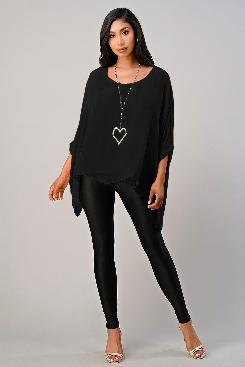 Italian Plain Silky Raw Moda Top Waterfall Sides - Raw Moda