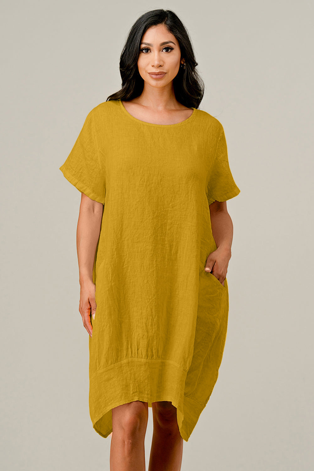 Raw Moda Short Perin Linen Dress