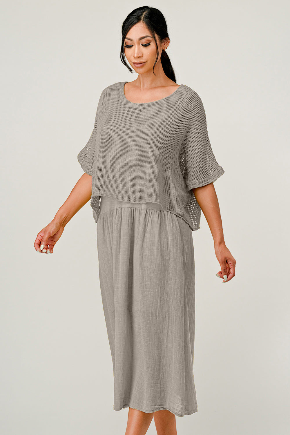 Raw Moda Italian Top Bottom Cotton Dress - Raw Moda