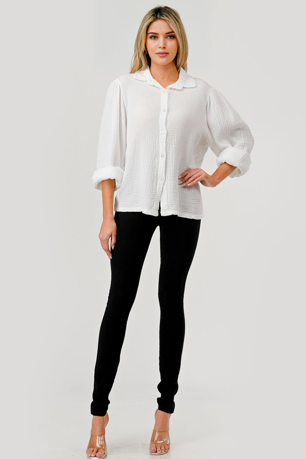 Raw Moda Dahila Cotton Button Shirt - Raw Moda