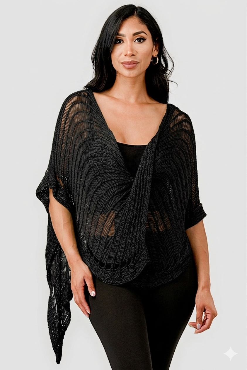 Asymmetric Layered Crochet Top