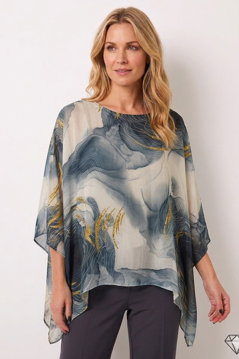 Raw Moda Italian Abstract Fodera Top