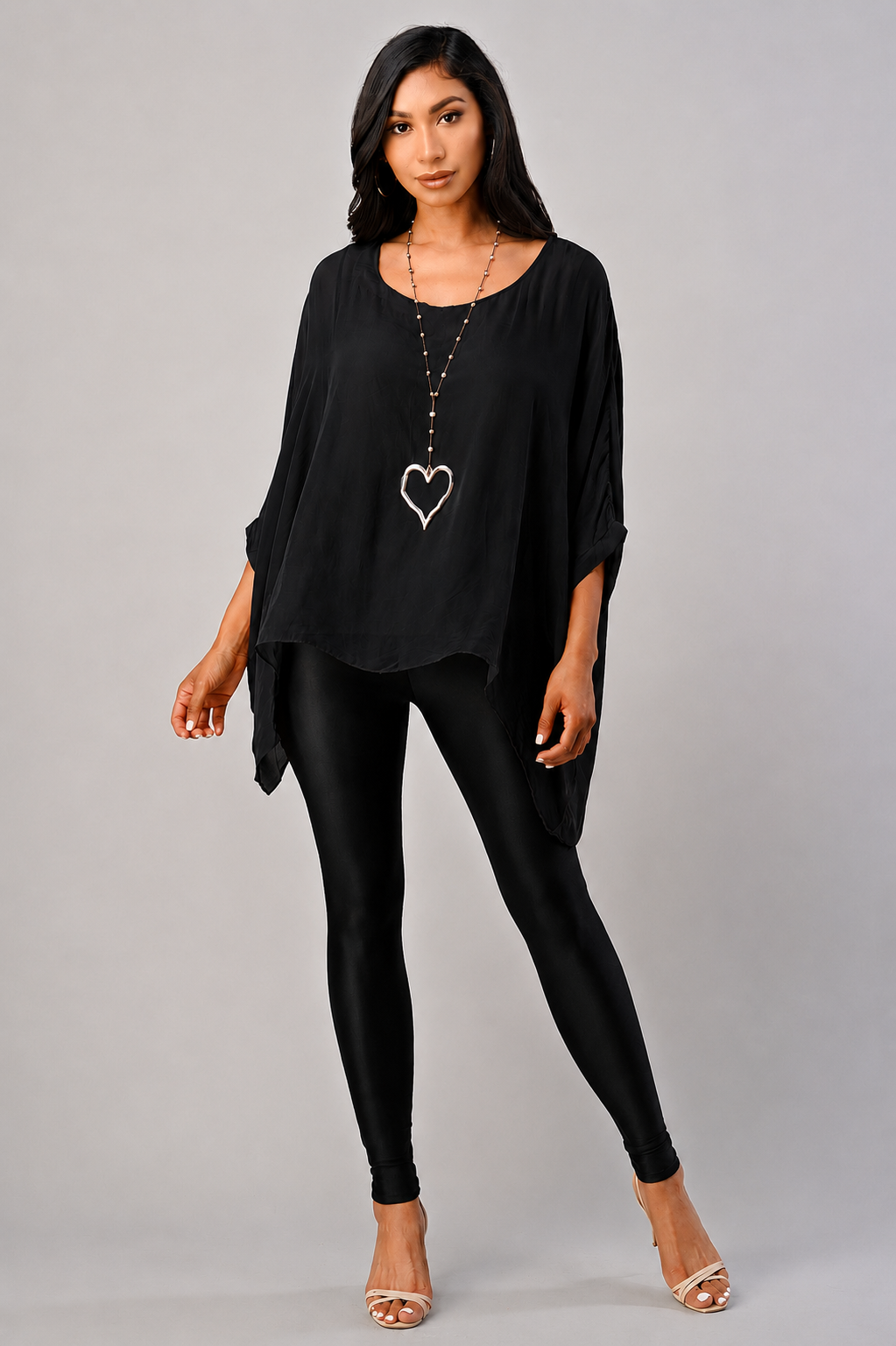 Italian Plain Silky Raw Moda Top Waterfall Sides