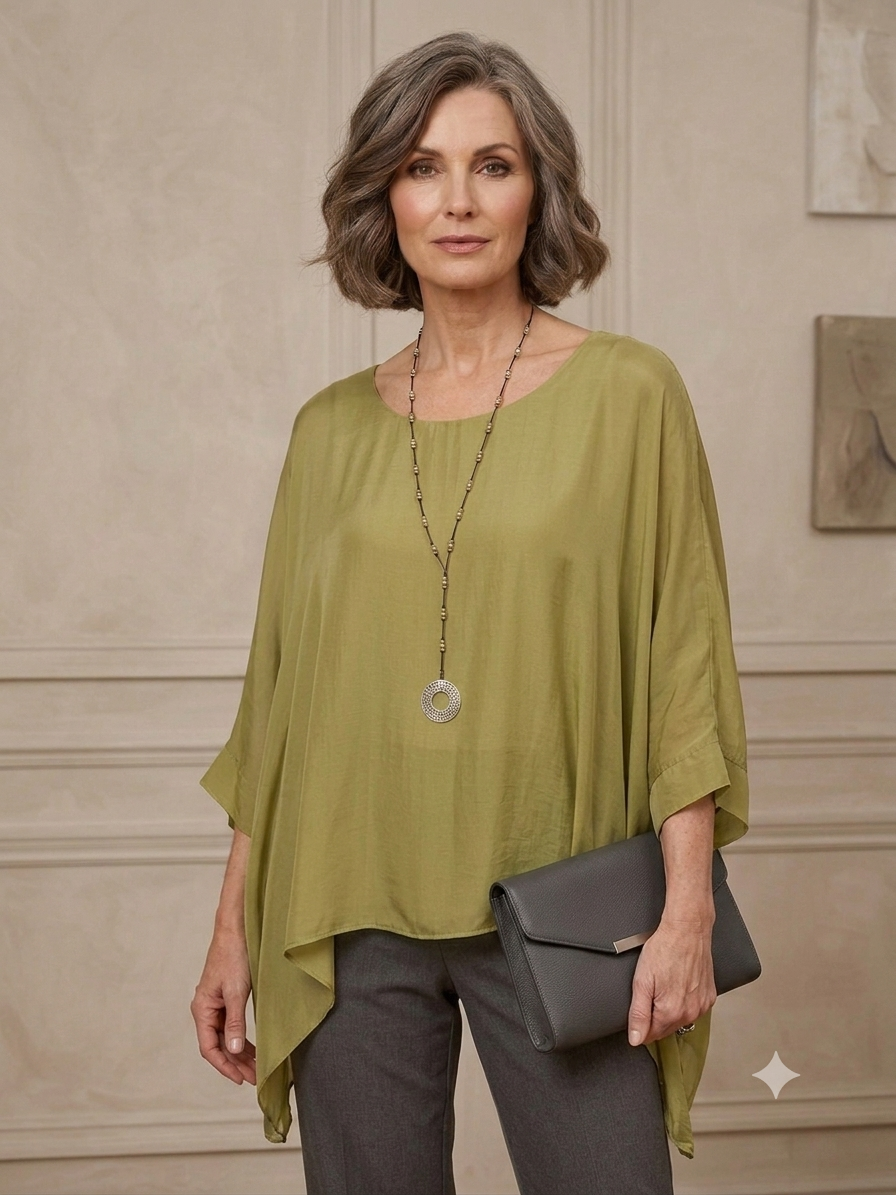 Italian Plain Silky Raw Moda Top Waterfall Sides