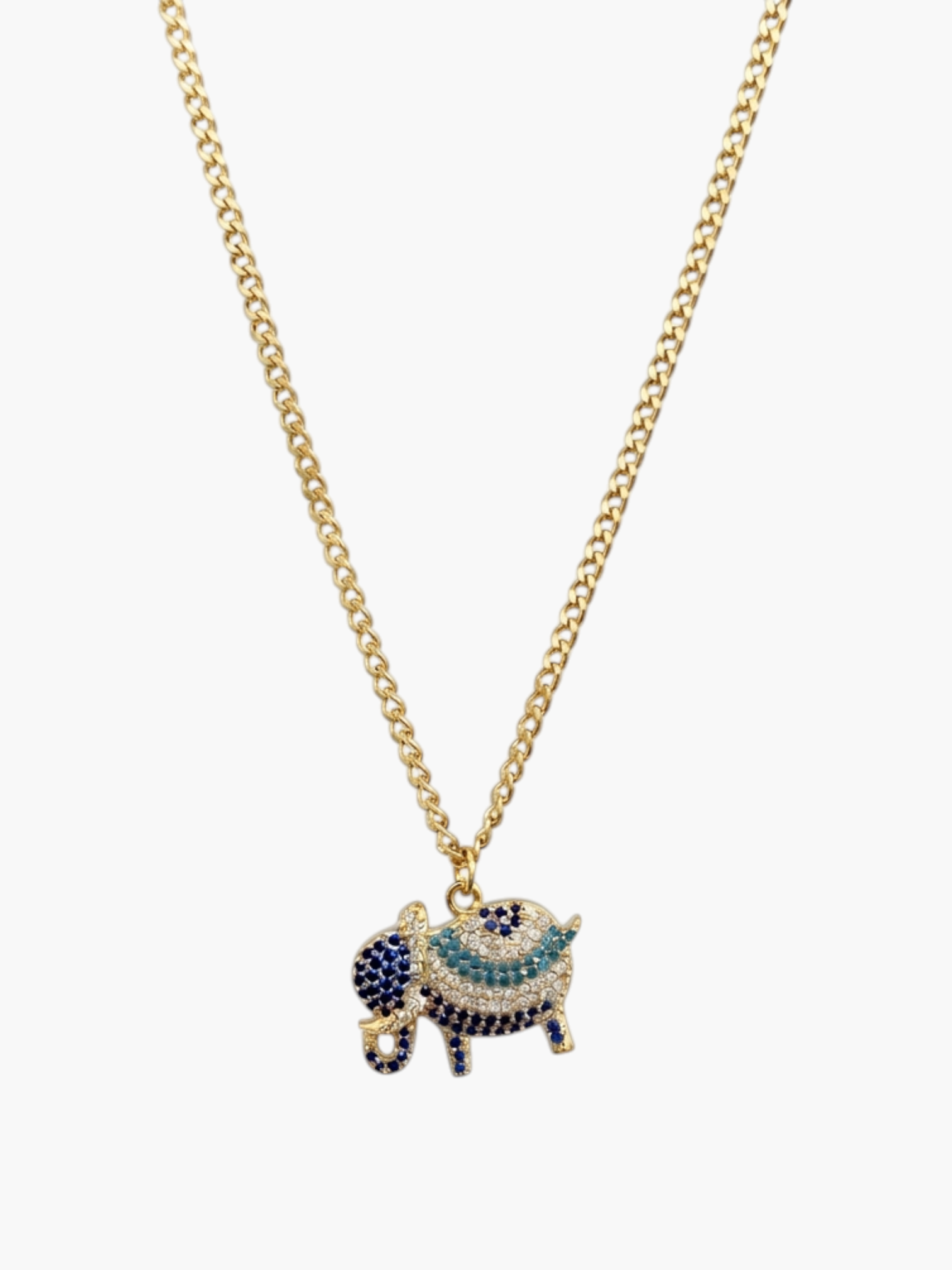 Elephant Cubic Zirconia Necklace