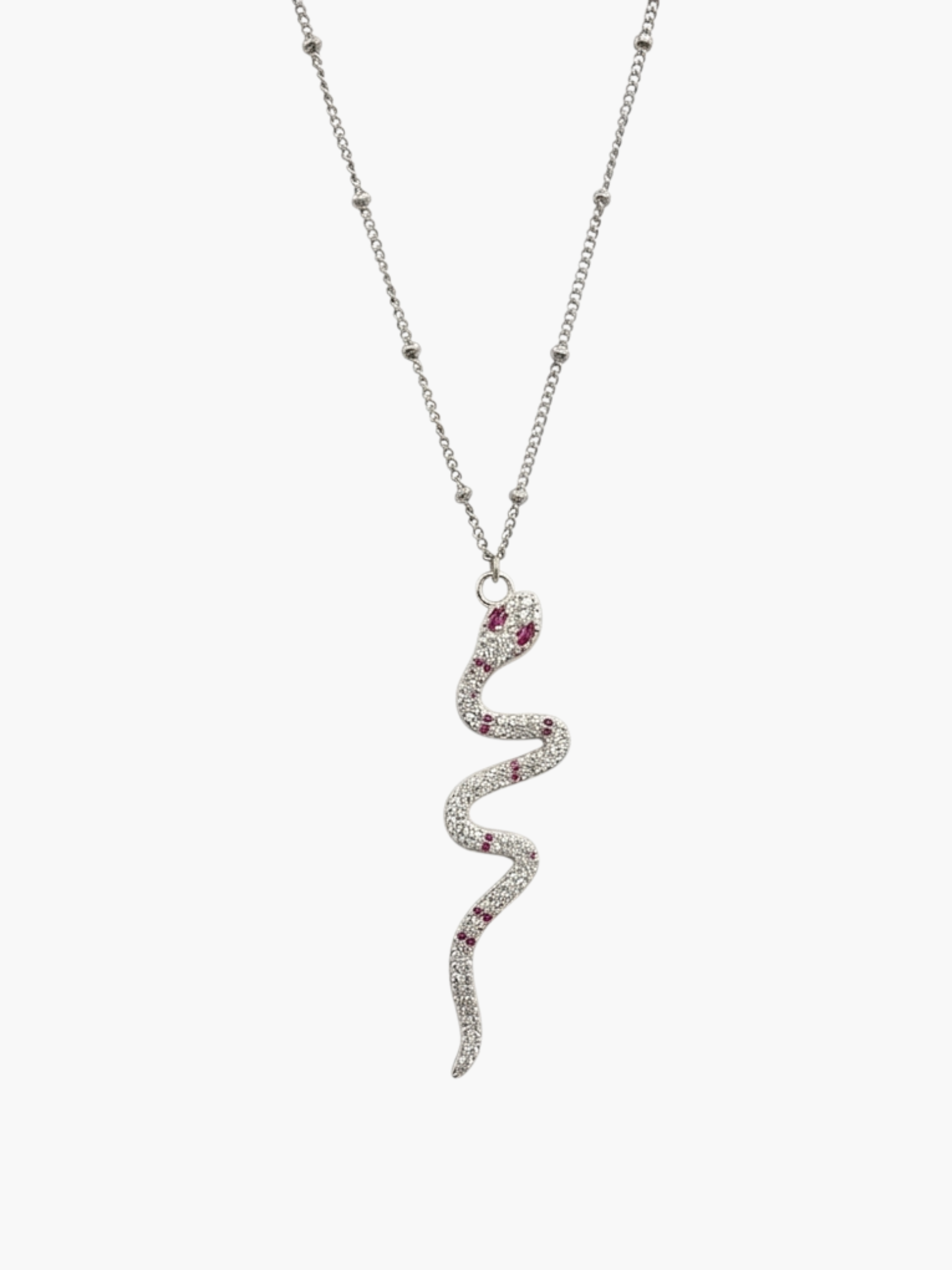 Snake Ruby Eye Necklace