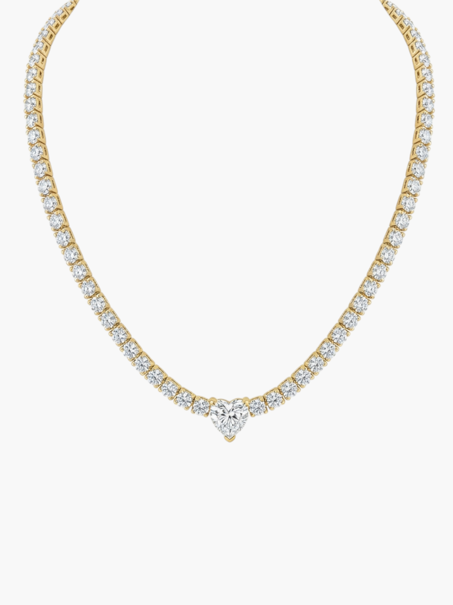 Tennis Middle of Heart Necklace