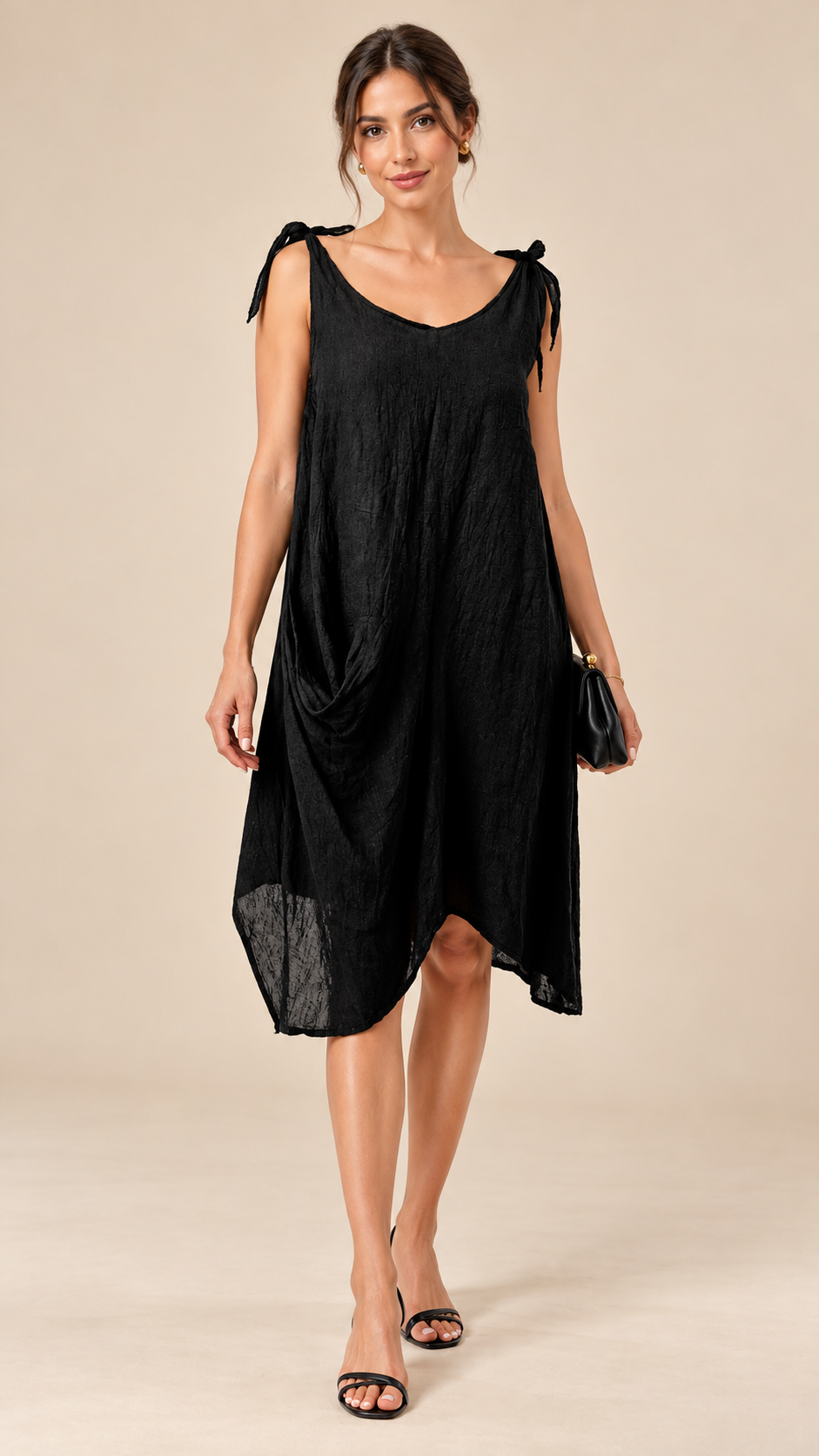 Raw Moda Tie Straps Dress W pocket