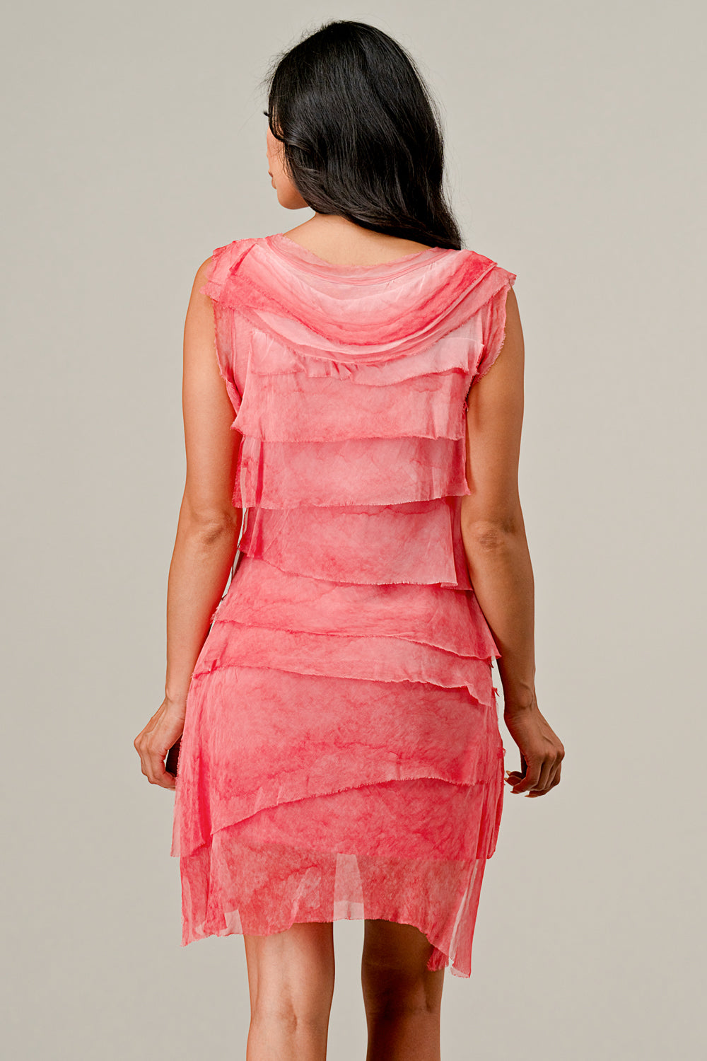 Sleeveless Raw Moda Ruffle Silky Dress Dress Raw Moda