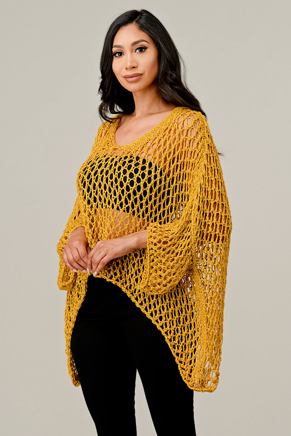Raw Moda Crochet Sweater Top Raw Moda