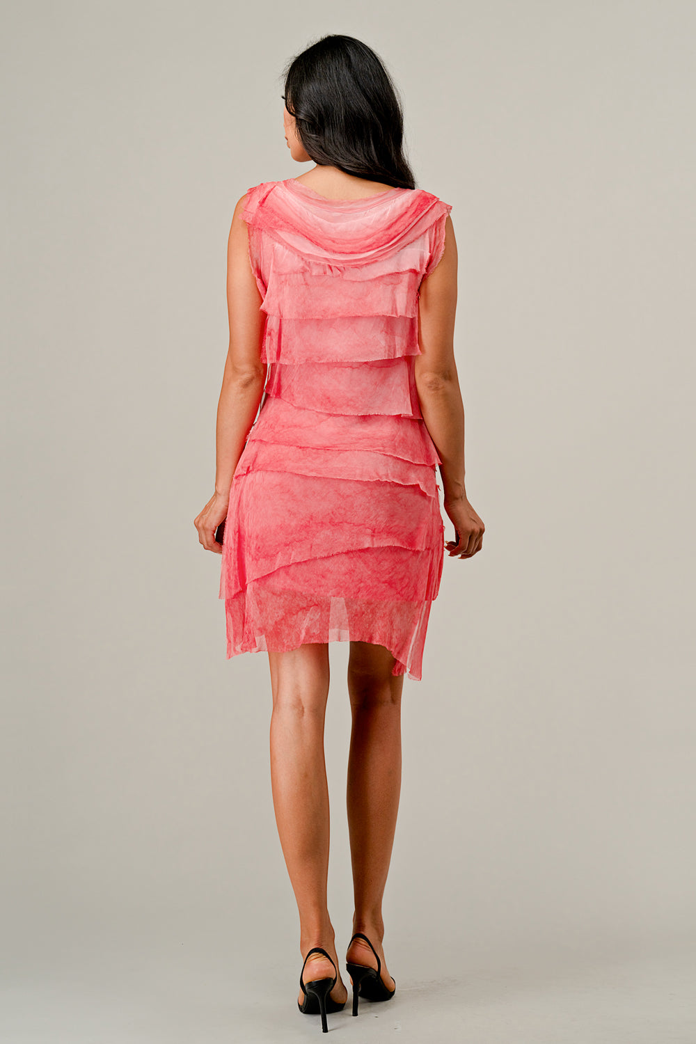 Sleeveless Raw Moda Ruffle Silky Dress Dress Raw Moda