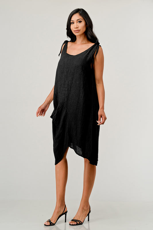 Raw Moda Tie Straps Dress W pocket Dress Raw Moda