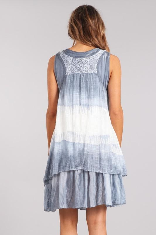 Italian Raw Moda Lace And Linen Sleeveless Dress Arago Dress Raw Moda