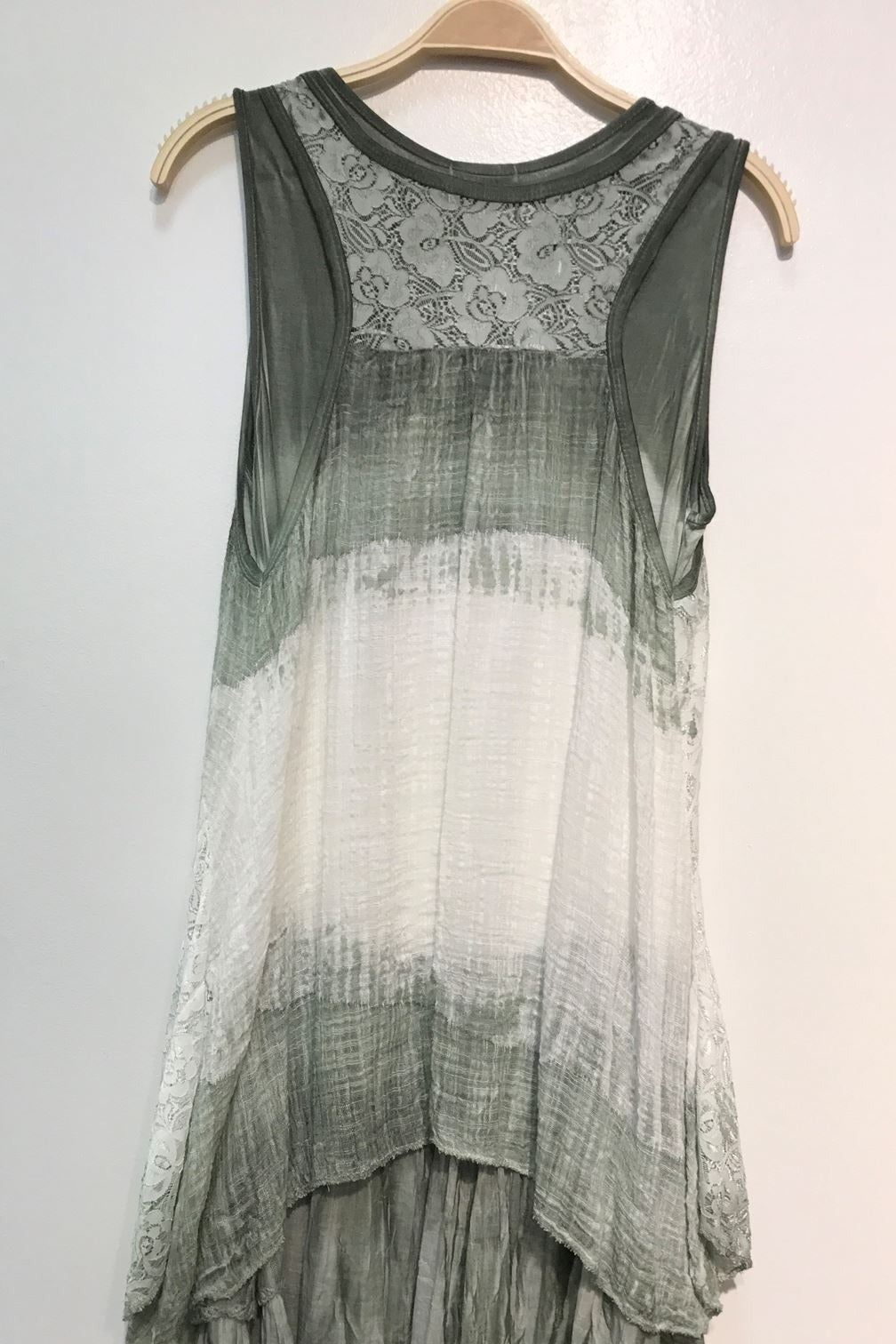 Italian Raw Moda Lace And Linen Sleeveless Dress Arago Dress Raw Moda