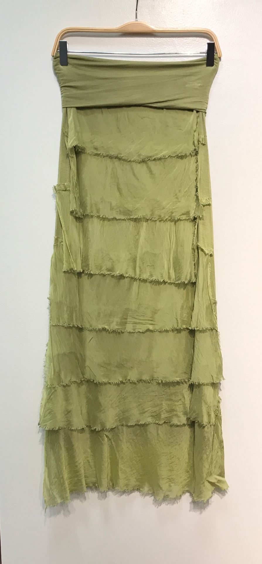 Layered Italian Raw Moda Maxi Skirt Bottom Raw Moda