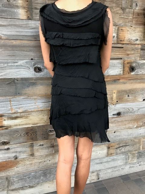 Sleeveless Raw Moda Ruffle Silky Dress Dress Raw Moda