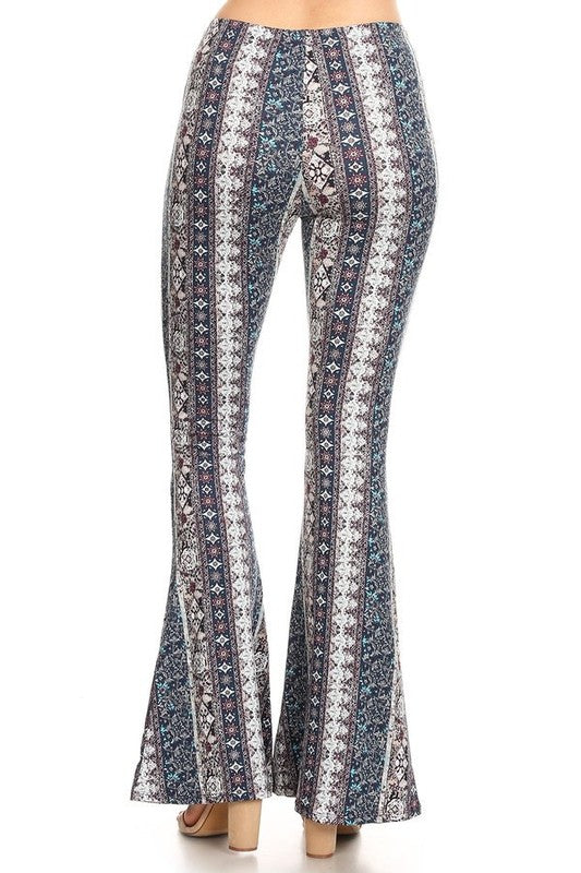 Raw Moda Printed Bellbottom Pants Bottom Raw Moda