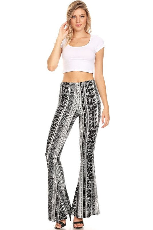 Raw Moda Paisley Bellbottom Pants Bottom Raw Moda