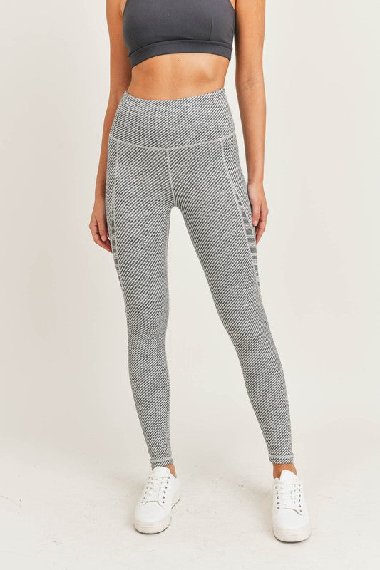 Highwaist Infinity Mesh Combo Leggings Leggings Raw Moda