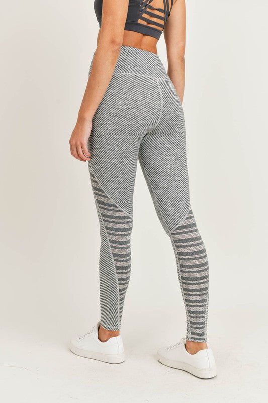 Highwaist Infinity Mesh Combo Leggings Leggings Raw Moda