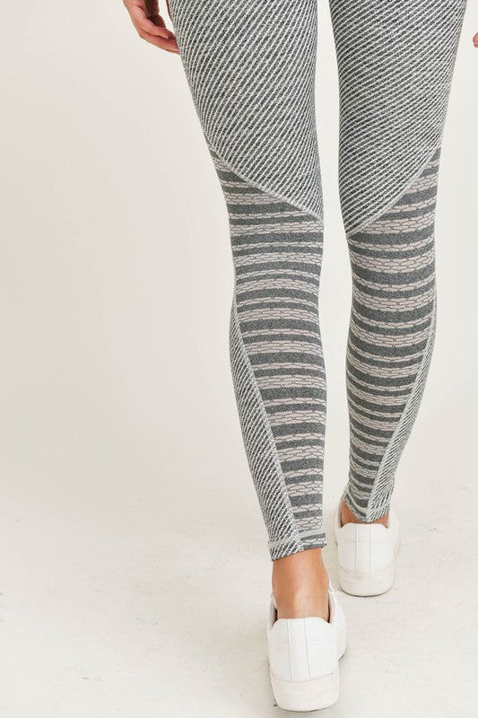 Highwaist Infinity Mesh Combo Leggings Leggings Raw Moda