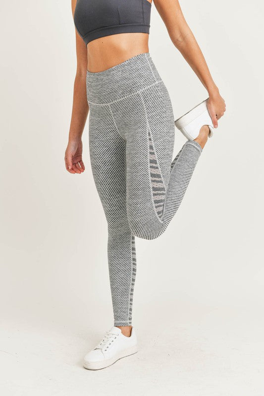 Highwaist Infinity Mesh Combo Leggings Leggings Raw Moda