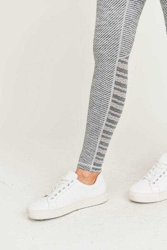 Highwaist Infinity Mesh Combo Leggings Leggings Raw Moda