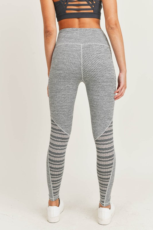 Highwaist Infinity Mesh Combo Leggings Leggings Raw Moda