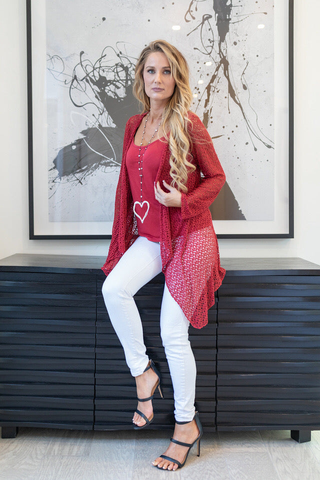 Raw Moda Hand Made Heart Necklace Necklace Raw Moda Silver