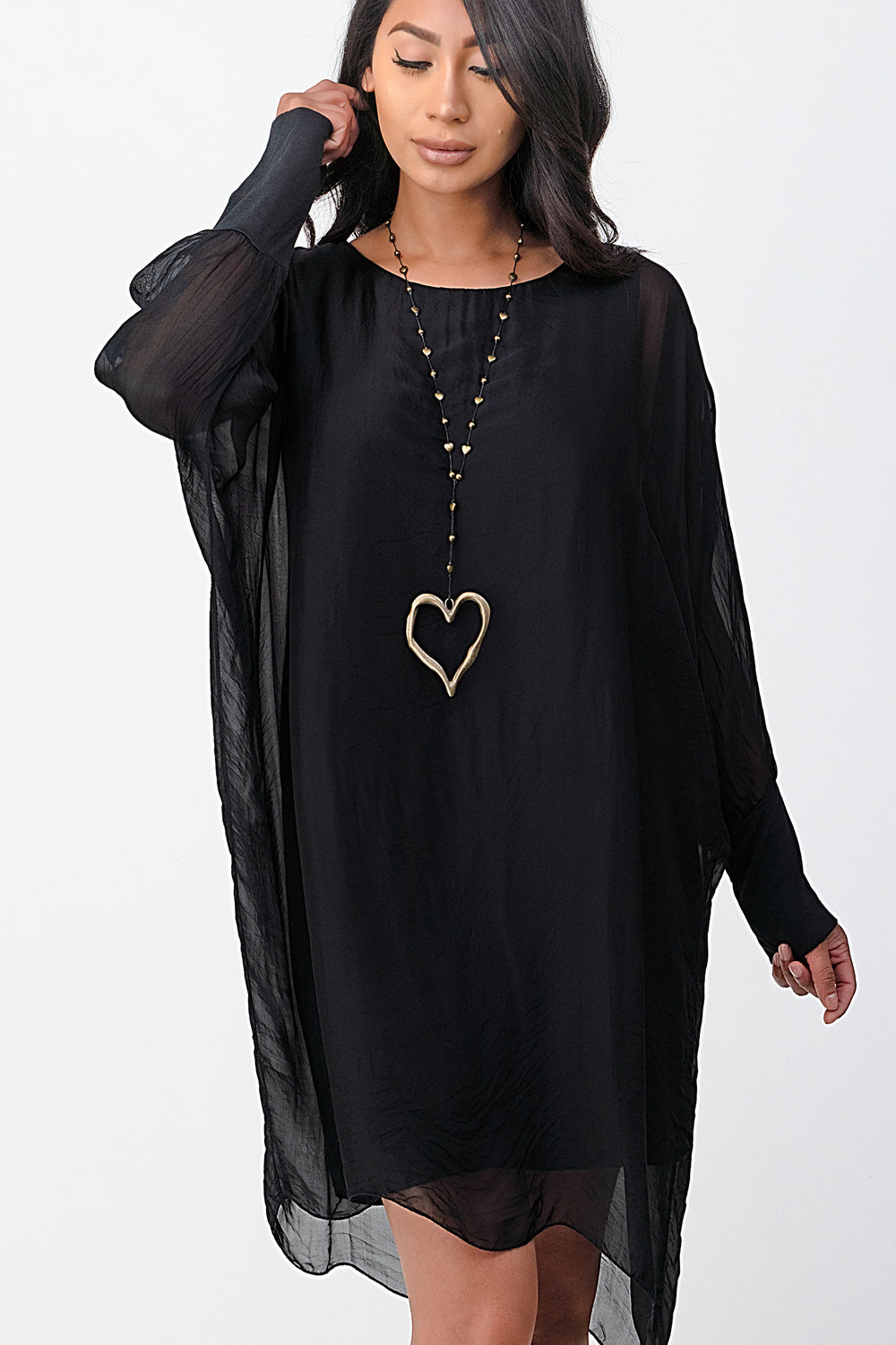 Raw Moda Long Silk Italian Dress Dress Raw Moda