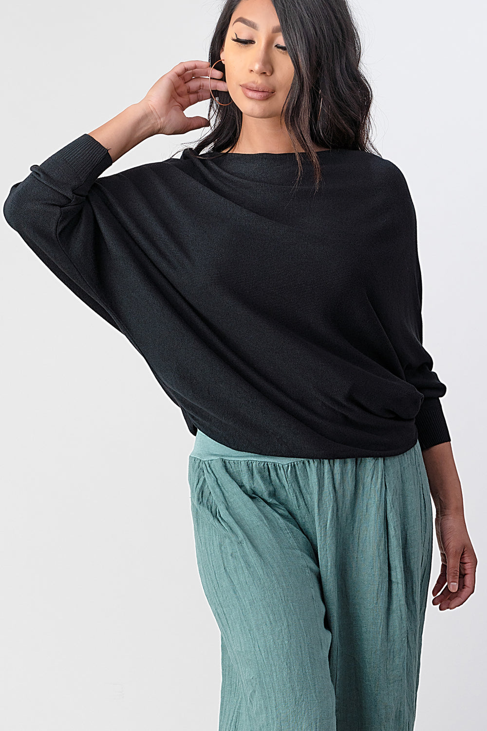 Raw Moda Italian Modal Blouse Top Raw Moda
