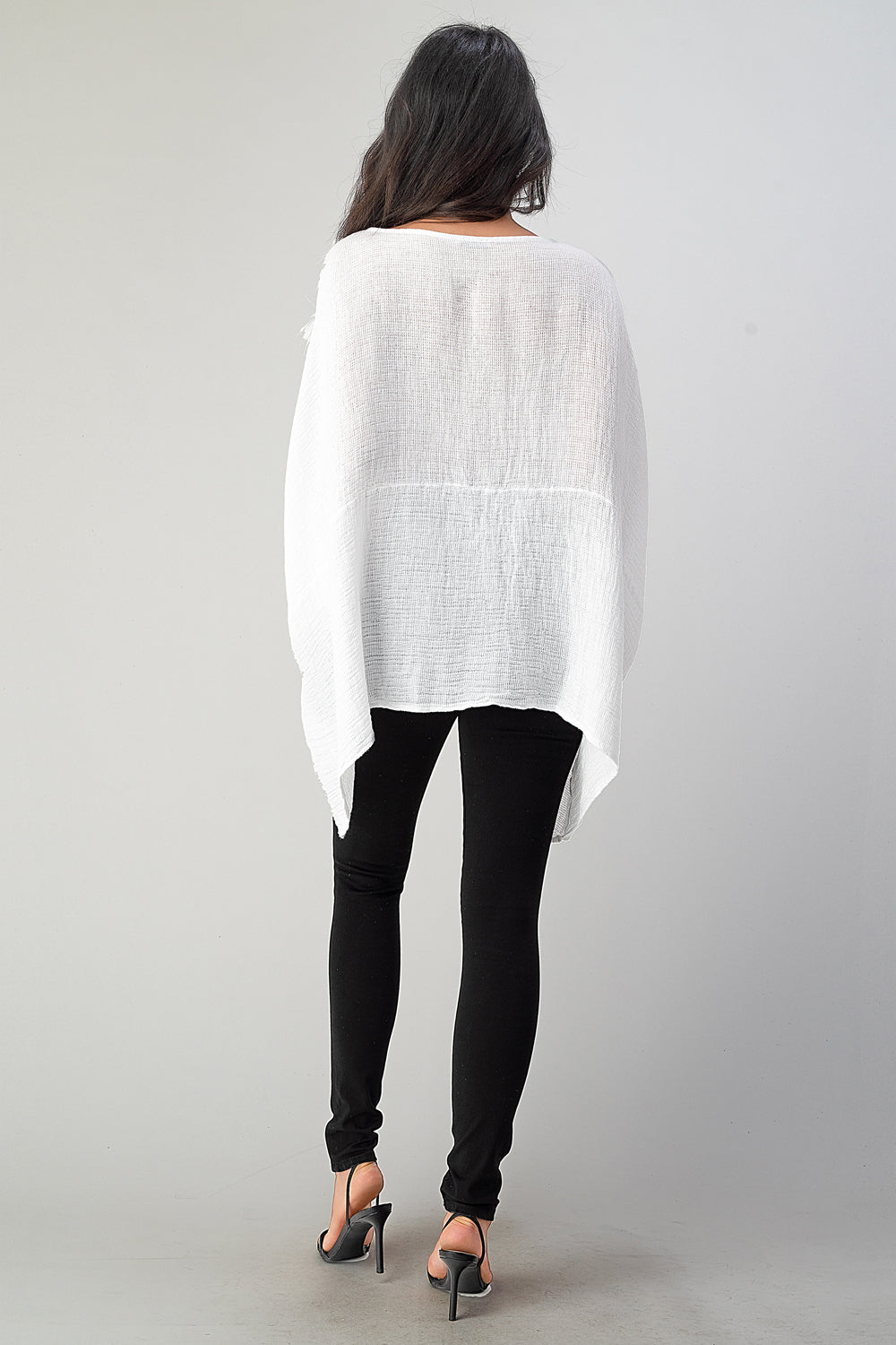Big Cut Glora Linen Tunic With Front Pockets Top Raw Moda