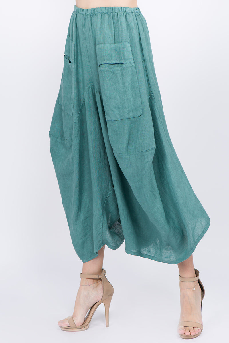 Raw Moda Italian Linen Pants Skirt Bottom Raw Moda